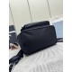 F520 Classic Shoulder Bag Newest Shoulder Bag 2V066A Made of imported Saffiano leather and imported nylon fabric Adjustable nylon shoulder straps Brushed metal hardware This nylon backpack with multiple pockets and padded back design is quite a design fea