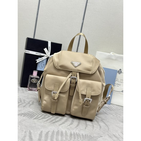 1BZ677 Small Shoulder Bag Milk Tea Back in Stock