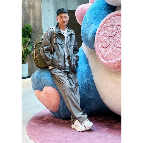 Green backpack model picture