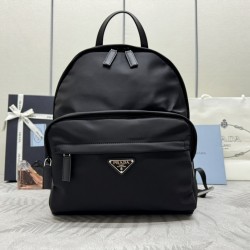 F500 classic explosive models shoulders backpack 2020 shoulders backpack new version 2VZ066 made of imported Saffiano leather material and imported nylon fabric adjustable nylon shoulder straps brushed metal accessories this nylon backpack multiple pocket