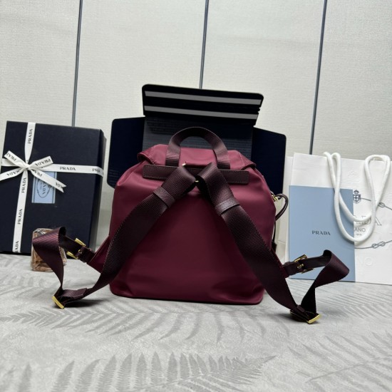 F470 with a full set of matching counter packsExclusive order Gold Buckle Classic Backpack 1BZ677 Gold HardwareThis practical and innovative backpack is made of imported nylon fabricAdjustable shoulder straps and woven carry handlesRemovable ReEdition lea