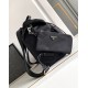 p380 new backpack 1BZ811 this nylon shoulder bag is made of exquisite Saffiano leather trimmed with a blend of materials and adorned with a triangular logo highlights the charm of fashion and elegance also comes with a detachable small handbag lightweight
