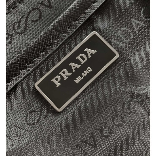 p380 new backpack 1BZ811 this nylon shoulder bag is made of exquisite Saffiano leather trimmed with a blend of materials and adorned with a triangular logo highlights the charm of fashion and elegance also comes with a detachable small handbag lightweight