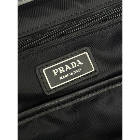 F700 new men's bag shoulder bag 2024 spring and summer runway models gray 2VZ108 with adjustable long shoulder strap can also be used as a diagonal cross-body bag This bag is made of imported nylon fabrics top hardware front 2 diagonal zipper pocket desig