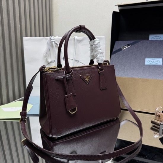 P680 top quality original P home super pop killer bag original quality Saffiano leather leather double carry handles removable adjustable leather shoulder strap gold plated hardware triangular shaped leather with metal engraved logo side snap closure two 