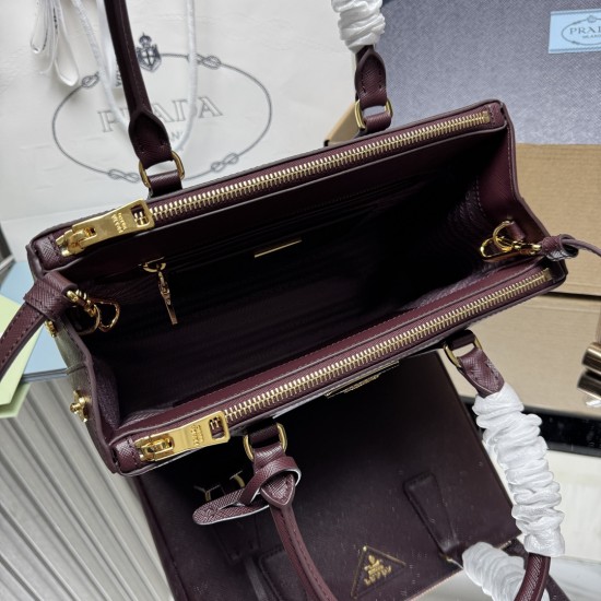 P680 top quality original P home super pop killer bag original quality Saffiano leather leather double carry handles removable adjustable leather shoulder strap gold plated hardware triangular shaped leather with metal engraved logo side snap closure two 