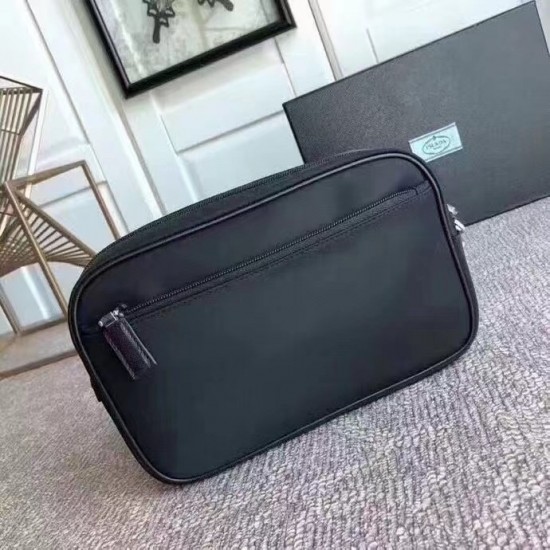 180 explosive handbag 2NE035 triangle adopted imported nylon material cross grain cowhide polished steel hardware removable tote strap back zipper compartments more capacity space 208 OEM code high-end atmospheric men's favorite length 24 x height 16 x bo