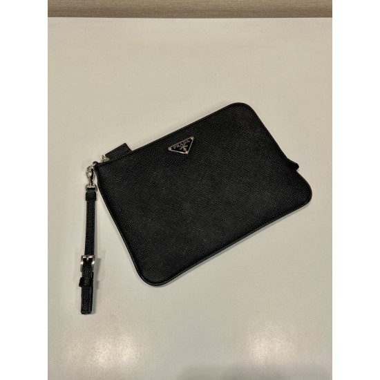 P280 new handbag 2NH024 small this men's hand into the cross grain cowhide leather with removable handle strap Lacan 7 words pull design simple and atmospheric super Pu models lightweight and practical like the baby hurry to get it L24xH17cm