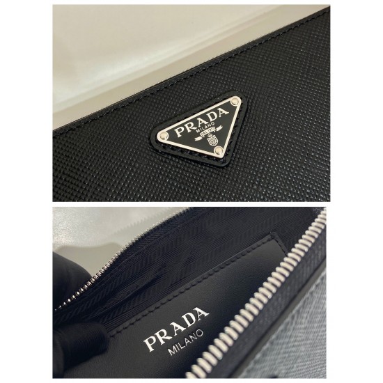 P280 new handbag 2NH024 small this men's hand into the cross grain cowhide leather with removable handle strap Lacan 7 words pull design simple and atmospheric super Pu models lightweight and practical like the baby hurry to get it L24xH17cm