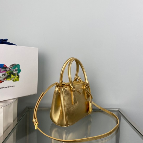 P670 top original single 2023 early spring new gold mini killer bag 1BA906 this Galleria handbag is made of iconic Saffiano leather with a detachable shoulder strap top gold hardware is a chic interpretation of the classic timeless elegance temperament of