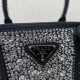 P730 top original 2023 new full star killer bag 1BA896 this mini satin handbags covered with different sizes of sparkling imported crystals to create outlined simple and exquisite lines of the body of the bag decorated with satin triangular lettering logo