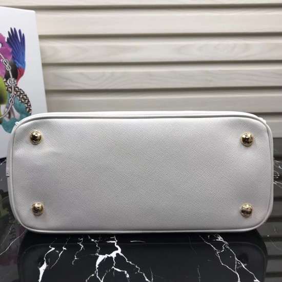 P680 P's Small Super Pop Killer Bag Original Quality Saffiano Leather Leather Double Carry Handle Removable Adjustable Leather Shoulder Strap Gold-Plated Fittings Metal Engraved Logo on Triangle Leather Side Snap Button Closure Two Zippered Exterior Pocke