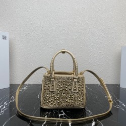 Top Original 2023 Spring/Summer New Starry Night Mini Killer Bag 1BA906 Dazzling crystals of different sizes glitter on this Prada Galleria bag to start a gorgeous party as if you were in the world of jewelry Charming design reflects Prada's centuries-old