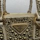 Top Original 2023 Spring/Summer New Starry Night Mini Killer Bag 1BA906 Dazzling crystals of different sizes glitter on this Prada Galleria bag to start a gorgeous party as if you were in the world of jewelry Charming design reflects Prada's centuries-old