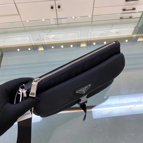 P160 P's counter newest handbag 2NH011 arrived using imported nylon waterproof fabric detachable leather wrist Prada logo lining two inside pockets one with zipper size 2818x2cm Welcome to order!