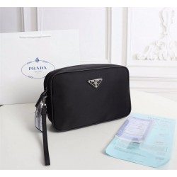 180 explosive handbag 2NE035 triangle adopted imported nylon material cross grain cowhide polished steel hardware removable tote strap back zipper compartments more capacity space 208 OEM code high-end atmospheric men's favorite length 24 x height 16 x bo