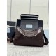 F740 with a full set of counter packaging exclusive customized new waxy leather 2VH187 messenger bag dark coffee This shoulder bag is made of soft and shiny waxy leather carefully crafted smooth and simple silhouette with exquisite details decorated with 