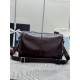 F740 with a full set of counter packaging exclusive customized new waxy leather 2VH187 messenger bag dark coffee This shoulder bag is made of soft and shiny waxy leather carefully crafted smooth and simple silhouette with exquisite details decorated with 