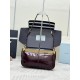 F550 with Counterfeit Full Packaging Exclusive New Burgundy 1BC221 Oil Waxed Leather Chain Shoulder Bag This shoulder and handbag brings together classic Prad design elements to create a sophisticated and versatile silhouette that bridges the gap between 