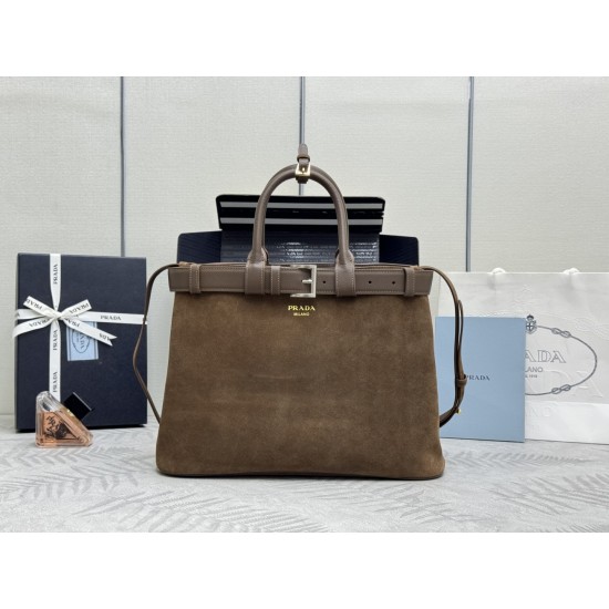 F880 new women's bag large 1BA416 suede suede this handbag women's bag using imported inside with imported nubuck leather frosted leather inside with imported sheepskin clean lines and sophisticated elements intertwined interpretation of the elegant and f