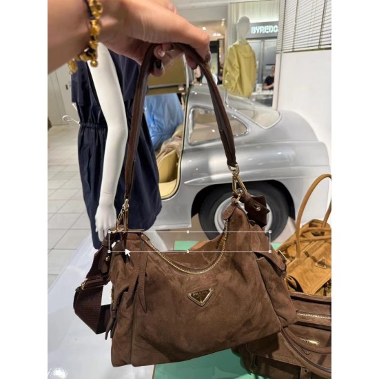 1BC264 Suede Frosted Brown Top View