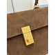 F720 new catwalk models dark 1BN023 suede frosted leather this new Soft Sound handbag is made of imported suede and internal soft sheepskin made of ample space chic hundred with a removable long shoulder strap with two compartments and can be handheld and