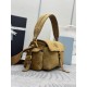 F700 with counter counterpart full set of packaging exclusive customized new messenger bag 1BD394 suede cinnamon This handbag is a perfect blend of sophistication and functionality made of imported suede with a soft silhouette with multiple pockets Lightw