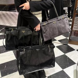 1BA433 Suede Brushed Gray Upper View