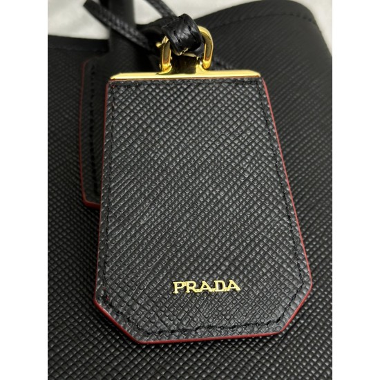 F830 classic models Tote red lining 1BG775 black large 33cm arrival color color fully upgraded using imported coarse cross grain cow with the impact of the color calfskin top brushed hardware color matching handles never out of fashion shopping bag naught