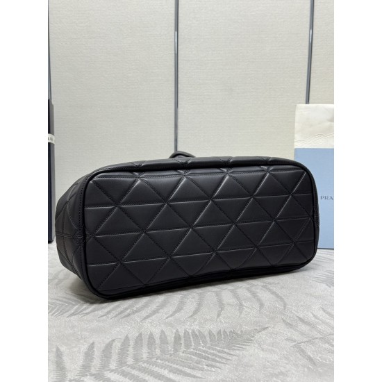 F950 new large tote bag 1bg547 arrived this Matinee handbags imported calfskin handmade diamond embossed embroidery line pattern design looks unique atmosphere with imported sheepskin with a zipper pouch with hook and loop buckle removable handle and long