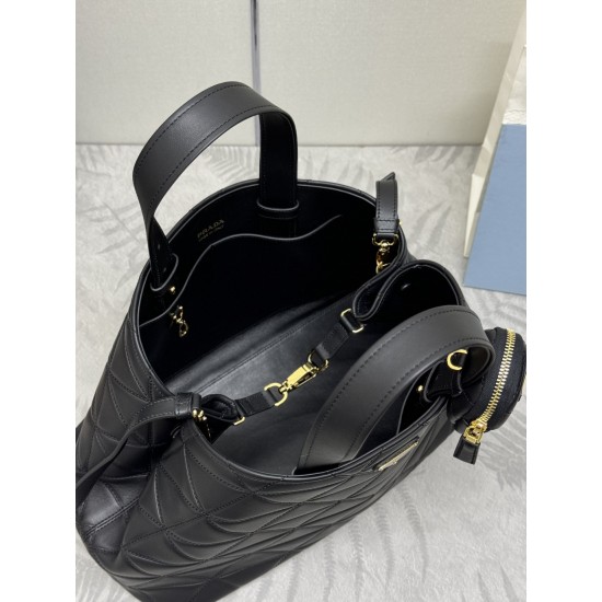 F950 new large tote bag 1bg547 arrived this Matinee handbags imported calfskin handmade diamond embossed embroidery line pattern design looks unique atmosphere with imported sheepskin with a zipper pouch with hook and loop buckle removable handle and long